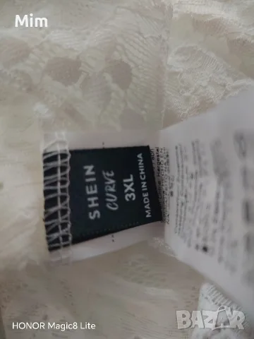 XL Черен сатенен панталон, 2/3XL Бяла дантелена блуза, 2XL дантелена блуза в екрю, снимка 7 - Блузи с дълъг ръкав и пуловери - 56170976