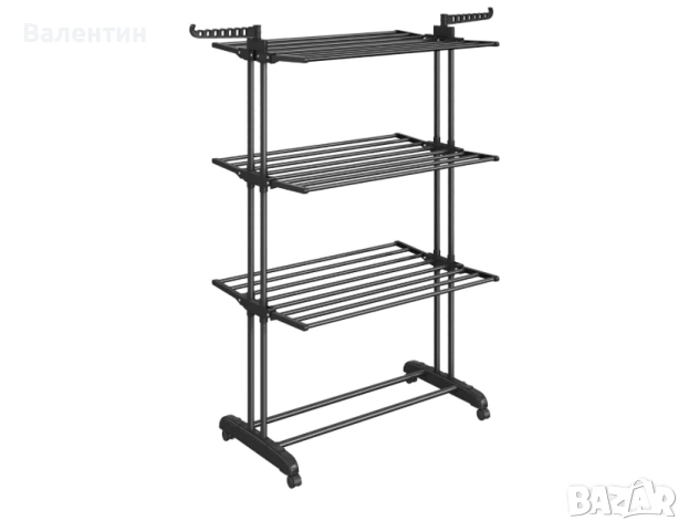 Сушилник за дрехи на колелца от неръждаема стомана , снимка 8 - Други стоки за дома - 53267586