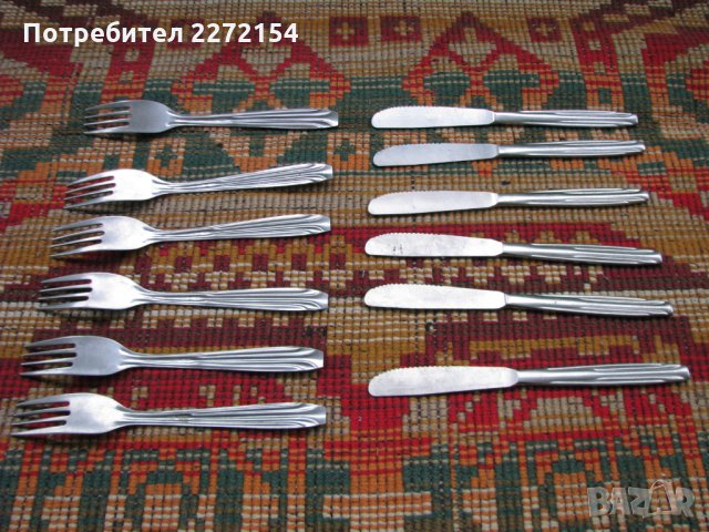 Комплект вилици и ножове-12бр, снимка 2 - Прибори за хранене, готвене и сервиране - 30846123