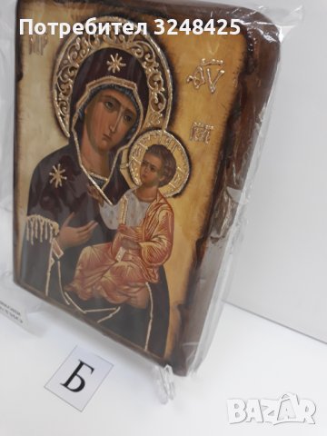 Икона на платно А5 на Пресвета Майка Богородица Закрилница - ръчна изработка . Модел Б., снимка 10 - Икони - 37796974