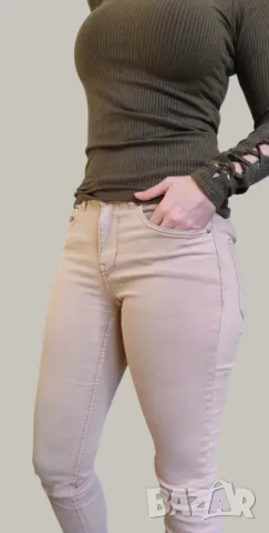 Бежови дънки H&M, снимка 2 - Дънки - 48632343