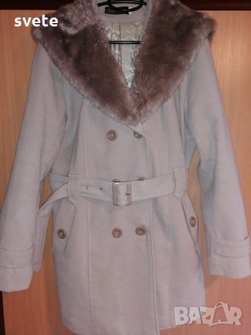 Елегантно дамско палто с подвижна яка, снимка 2 - Палта, манта - 31576732