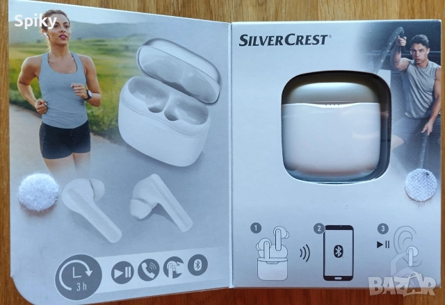 Безжични слушалки hands-free SilverCrest/СилвърКрест , снимка 2 - Слушалки, hands-free - 52943948