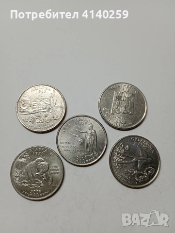 САЩ МОНЕТИ 1/4 КУОРТЪР ДОЛАР 2008 Г 