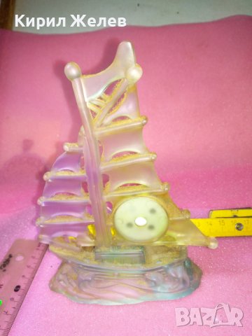 КРАСИВ ФИГУРАЛЕН НАСТОЛЕН КВАРЦОВ ЧАСОВНИК ВЕТРОХОД ПЛАТНОХОД КОРАБ За КОЛЕКЦИЯ ДЕКОР 42889, снимка 9 - Декорация за дома - 44314063