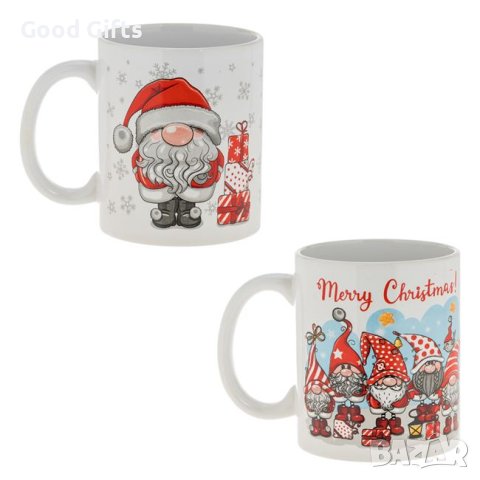 2 броя Комплект коледни чаши Дядо Коледа, 330мл, снимка 2 - Чаши - 42754222