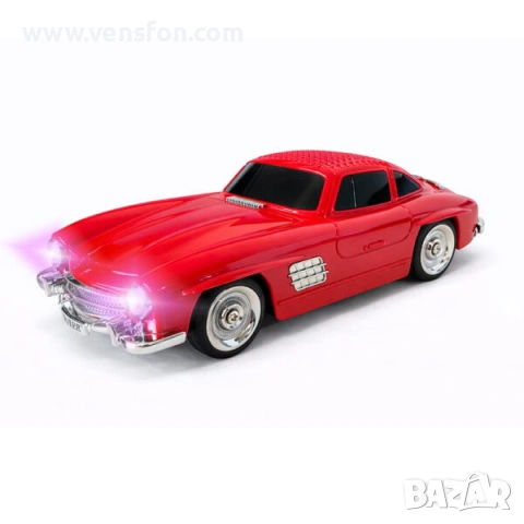 Bluetooth тонколонка WS-300SL 10W, преносим безжичен подарък за автомобилни ентусиасти /червена/