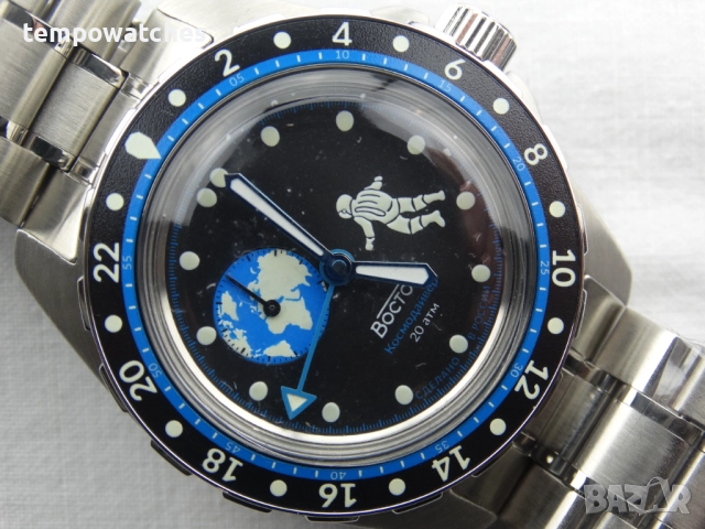 ВОСТОК АМФИБИЯ АВТОМАТИЧЕН ref: 14032Г - GMT - “КОСМОДАЙВЕР”- “ЗЕМЛЯНИН” 2 - ЛИМИТИРАН - 730 бр., снимка 8 - Мъжки - 52043602