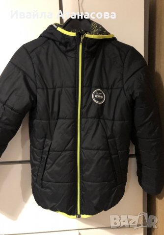 Детско ски яке warm reverse 100, черно/зелено, снимка 4 - Детски якета и елеци - 38718145