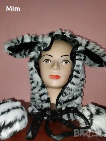 Пухеста шапка и ръкавици / коте /, снимка 2 - Шапки - 49108970