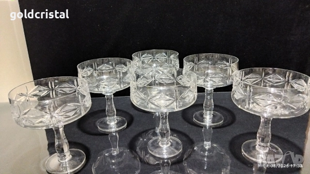 Кристални чаши български кристал, снимка 5 - Антикварни и старинни предмети - 25854658