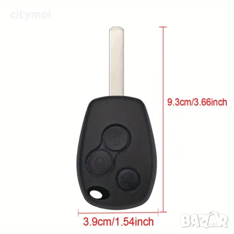 Кутийка за ключ Renault с 3 бутона за Renault/Dacia:Clio, Kangoo, Master, Modus, Trafic, Twingo-VA2 , снимка 3 - Аксесоари и консумативи - 49184216