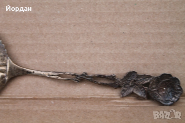 Сребърна лъжица за сервиране, снимка 5 - Други ценни предмети - 54150118