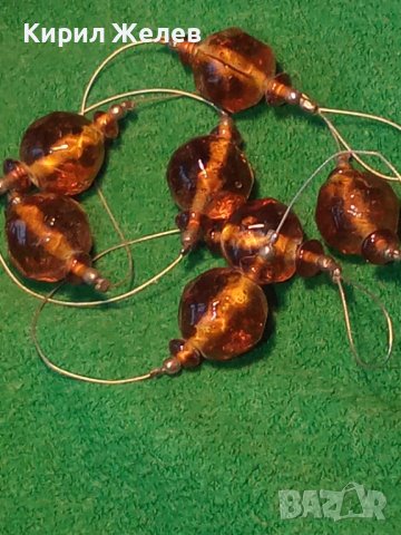 ФАСЕТИРАНО МУРАНО ВЕНЕЦИАНСКО СТЪКЛО АРТИСТИЧНО КОЛИЕ СТАРО 72401, снимка 3 - Колиета, медальони, синджири - 29638090