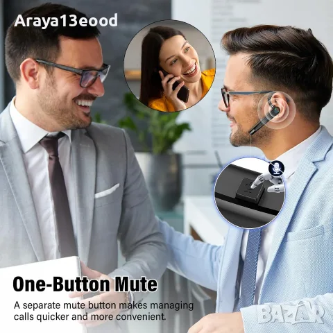 Bluetooth слушалка Atheewon U8 V5.4 с микрофон, ENC и USB донгъл, снимка 7 - Безжични слушалки - 55936126