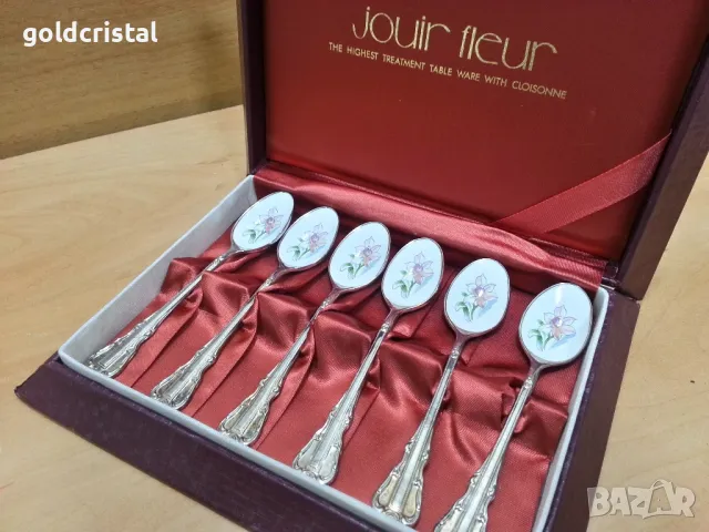 стари посребрени лъжички с емайл , снимка 6 - Антикварни и старинни предмети - 49793324