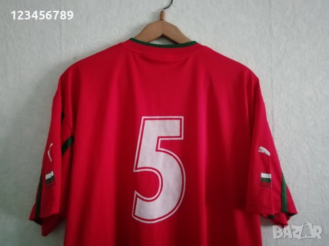 България #5 Георги Марков мачов оригинален екип 2000/2001 Puma тениска фланелка футбол Bulgaria , снимка 3 - Тениски - 52561145