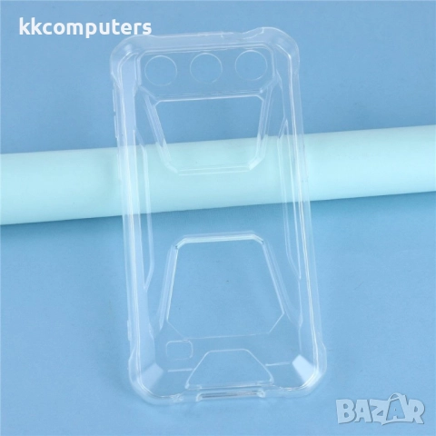 Калъф с протектор за Oukitel G5 – мек TPU удароустойчив калъф, прозрачен или черен, снимка 3 - Резервни части за телефони - 52520543