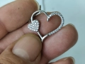 Сребърно колие 925 сърце, снимка 5