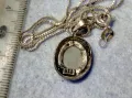 РЕТРО АРТ СРЕБЪРЕН ПЕНДАНТ с ПОЛИРАН ЛУНЕН КАМЪК и ФИНА СРЕБЪРНА ВЕРИЖКА СРЕБРО 925 ПРОБА 27067, снимка 12