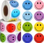 100 бр цветни Емотикон Smiley Еможи Emoji малки самозалепващи лепенки стикери за ръчна изработка , снимка 1
