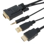 Кабел VCOM HDMI към VGA и 3.5 мм жак и USB – CG598A-1.8m, снимка 3