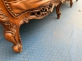 2411    ретро кожен холов диван /  канапе 200 см -цена 265лв или 135,49 евро  -ретро , с дърворезба , снимка 6