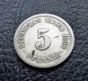 Стара монета 5 пфенига 1908 г. буква  F - Германия -топ цена !, снимка 12
