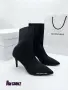 Balenciaga Луксозни Дамски Черни Боти Тип Чорап На Ток И Остри Връхчета Код SEM-709, снимка 3