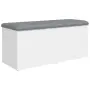 vidaXL Пейка за съхранение, бяла, 102x42x45 см, инженерно дърво（SKU: 835054）, снимка 1
