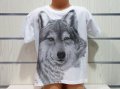 Нова детска тениска с дигитален печат Вълк, Серия Вълци