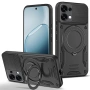 Магнитен Калъф за Oppo A6 Pro 5G / 4G с 360° Стойка - TPU+PC, Военна защита, 6 цвята, снимка 1