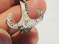 Сребърна котва със синджирче - попътен вятър и закрила за всеки моряк сребро морски , снимка 2