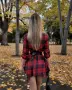 Нова карирана рокля с колан, снимка 7