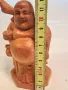 дървена фигурка Щастливия буда  23/1, снимка 4