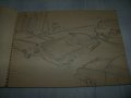 Стар скицник с рисунки соц период, снимка 4