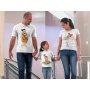 Комплект тениски Мама, Татко и Аз, 3 броя,Пълноцветна щампа, Не се бели , снимка 5
