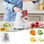 Електрическо ренде 5-в-1 HOMELUX – Мултифункционална резачка за зеленчуци, плодове и други, 5 сменяе, снимка 5