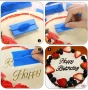 6 броя печати печат Happy birthday best wishes за бисквитки фондан декорация торта мъфини , снимка 4