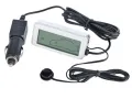 Термометър за кола с LCD дисплей, Вътрешна и външна темепература, снимка 3