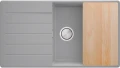 Сива кухненска мивка от гранит Копенхаген 60 Top 900х500, снимка 5