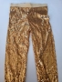 Панталон с Пайети Златен, снимка 4