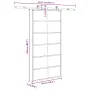 vidaXL Плъзгаща се врата с механизъм 102x205 см ESG стъкло и алуминий, снимка 7