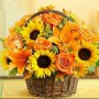 Диамантен гоблен "Кошница с цветя", снимка 1 - Гоблени - 29395194