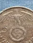 Сребърна монета 5 райхсмарки 1936г. Германия Трети райх Паул фон Хинденбург 50232, снимка 2