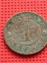  1 skilling rigsmont 1856 Кралство Дания Фредерик VII Стара рядка монета за КОЛЕКЦИОНЕРИ 41197, снимка 3