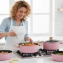 Cheffinger - Розов комплект тенджери, с мраморно покритие, здравословно готвене без залепване, снимка 2