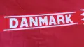 Плетен футболен фен шал на Дания (Danmark) - червено бял, с ресни , снимка 3