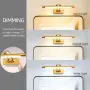 LED осветление за картина 8W 40 см въртяща се глава 3000 K – Златиста, снимка 5