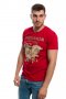 Нова мъжка червена тениска с трансферен печат България - Treasure Land (Земя на съкровищата), снимка 7